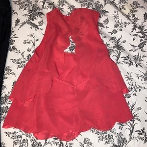 Scalloped open back tank